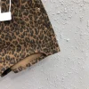 Short léopard femme taille haute – Jean irrégulier large