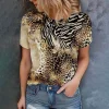 t shirt leopard zebré