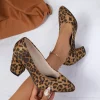 Escarpin léopard femme – talon épais
