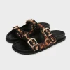 sandale style leopard noir