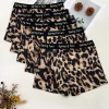 Culotte léopard femme – Lot de 5 slips taille haute confortables