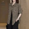 chemise leopard retro stylé