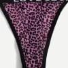 String Léopard Ficelle Noire "Love Secret"