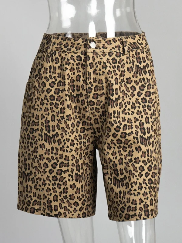 Short léopard femme en coton – Street style chic et confortable