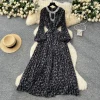 Robe léopard femme sexy – Taille haute élégante avec strass scintillants
