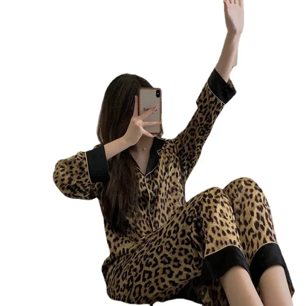 Pyjama sexy léopard femme