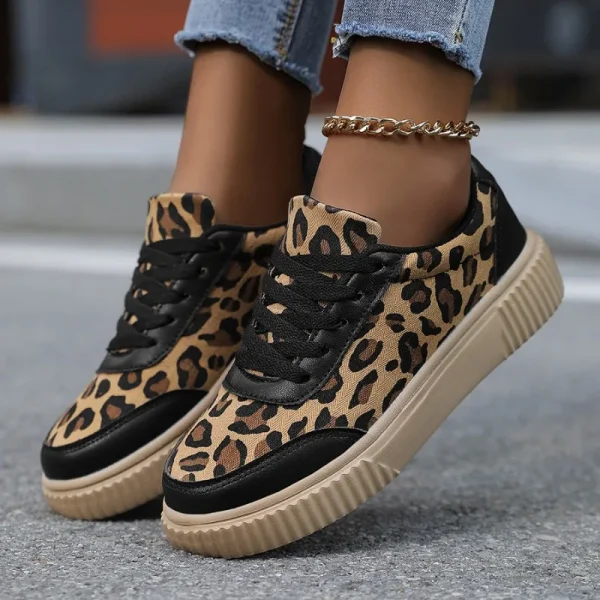 Chaussures léopard femme – Baskets casual confortables