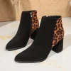 bottine leopard femme