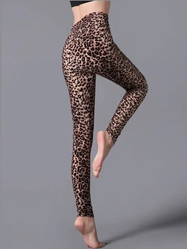 Leggings leopard beige