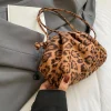 Petit sac léopard rétro – sac bandoulière froissé