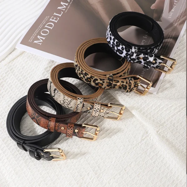 Ceinture femme léopard – design simple et tendance pour jeans
