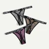 String Léopard Ficelle Noire "Love Secret"
