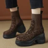 bottes punk leopard femme