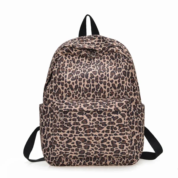 Sac à dos léopard grande capacité femme