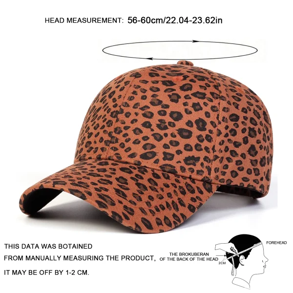 Casquette léopard unisexe – Ajustable style baseball