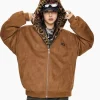 Veste femme léopard à capuche oreilles – Chaude et originale