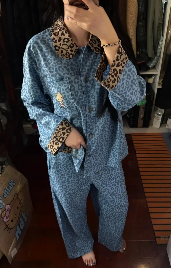 Pyjama léopard femme – Set Hello Kitty manches longues﻿