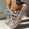 baskets leopard basses femme