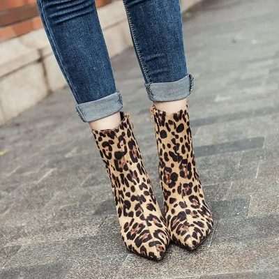 Bottines à Talons Léopard