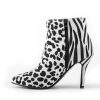 Bottines Imprimées Léopard à Talons