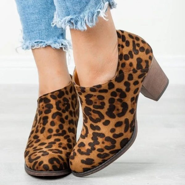 Bottines Imprimées Léopard Basses