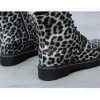 Bottines Imprimées Léopard Grises