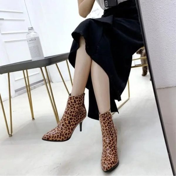 Bottines Léopard à Talons