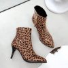 Bottines Léopard à Talons