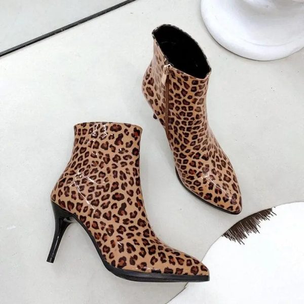 Bottines Léopard à Talons