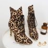 Bottines Léopard à Talons Hauts