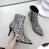 Bottines Léopard Blanches