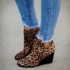 Bottines Léopard Compensées