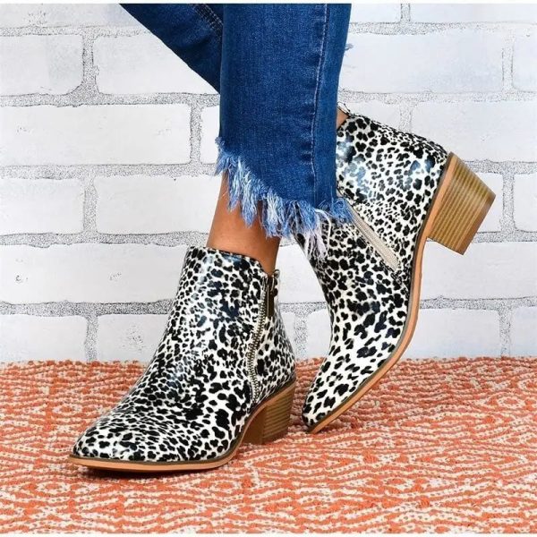 Bottines Léopard Coquettes Noires