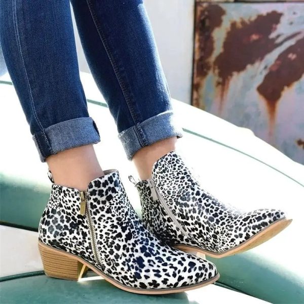 Bottines Léopard Coquettes Noires