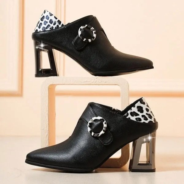 Bottines Léopard Mode Noires