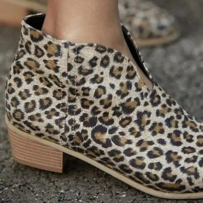 Bottines Léopard Ouvertes