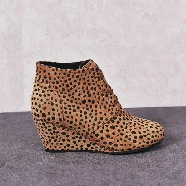 Bottines Léopard Talons Compensées