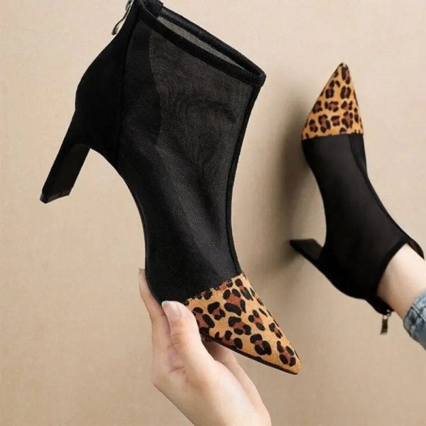 Bottines Léopard Transparentes