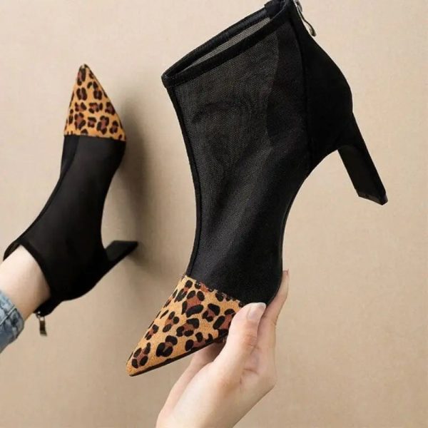 Bottines Léopard Transparentes