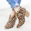 Bottines Motif Léopard à Talons