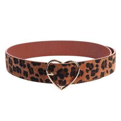 ceinture leopard avec boucle en coeur