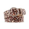 ceinture leopard avec boucle marron