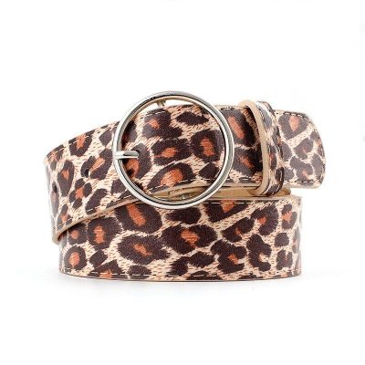 ceinture leopard avec boucle marron
