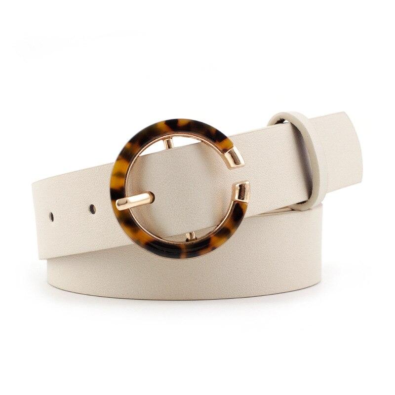 ceinture leopard blanche boucle
