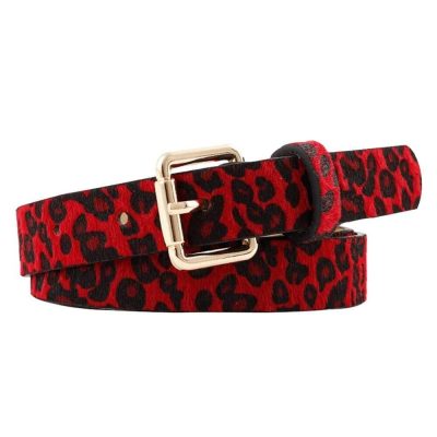 ceinture leopard rouge