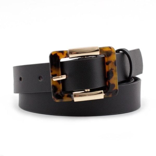 ceinture leopard noire