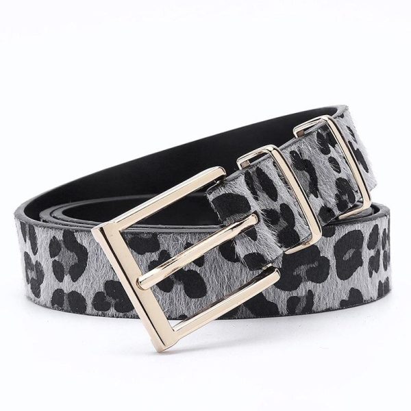 ceinture leopard tendance gris