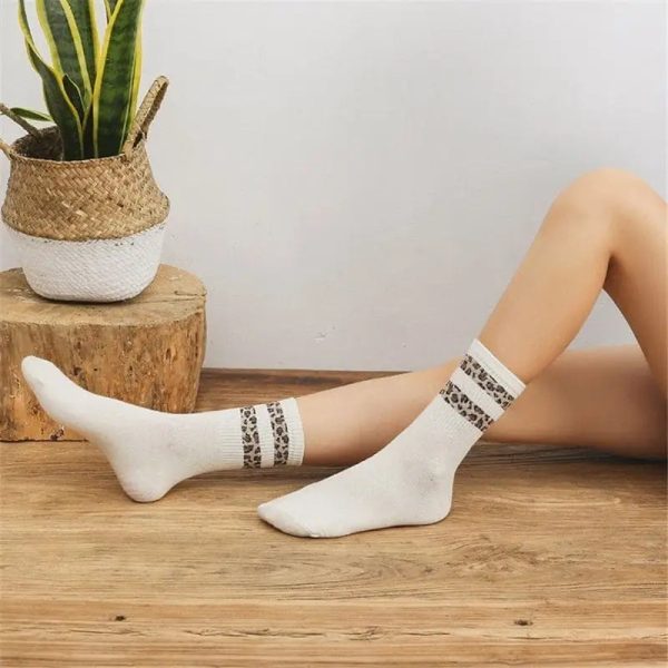Chaussettes Bandes Léopard