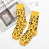 Chaussettes Léopard Femme Jaunes