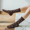 Chaussettes Léopard Femme Marron